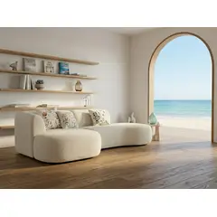 22 GRADOS DECORACION - Sofá en L Emilia 250cm x 130cm Tela antifluido