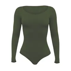 LUNIA - Body Second Skin Manga Larga Cuello Redondo