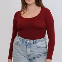 LUNIA - Camiseta Second Skin Manga Larga Cuello Redondo