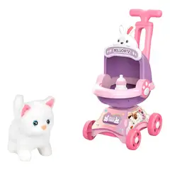 GENERICO - Coche Con Mascota De Juguete Niñas Interactivo Rosa