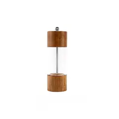 DECORIENTE - Pimentero Manual En Madera y Vidrio 15 cm JA250495-Café