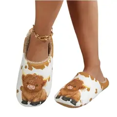 100 - Pantuflas Blancas Con Estampado