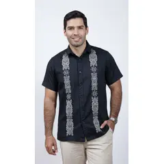FRIXIO - Guayabera Atesanal Hombre Color Negro