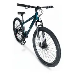 RUNBIKE - Bicicleta Aluminio Todo Terreno Suspension Mtb Rin 29 Unik Montaña 24 Vel Campo Ruta Ciudad Resistente Cambios Frenos de disco Verde Oscuro