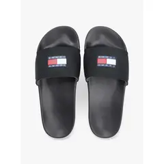 TOMMY HILFIGER - Sandalias negro para piscina con logo