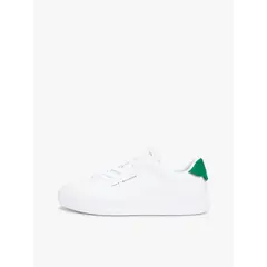 TOMMY HILFIGER - Tenis blanco de tenis en cuero