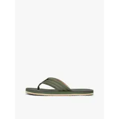 TOMMY HILFIGER - Sandalias verde acolchadas con logo en la pala