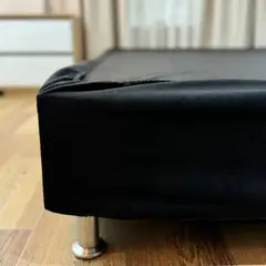 GENERICO - Forro base cama terciopelo sencillo negro