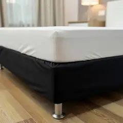 GENERICO - Forro base cama terciopelo semidoble negro