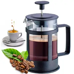 BUFFER FLASK - Cafetera Prensa 1000ml Acero Inoxidable Con Vidrio Borosilicato Para Preparar Café o Té Fácilmente