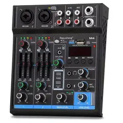 GENER - Consola mezcladora de audio profesional Depusheng M4 de 4 canales