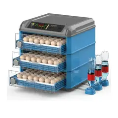 100 - Incubadora 204 Huevos Cajon Giro Automático Control Hum Tem
