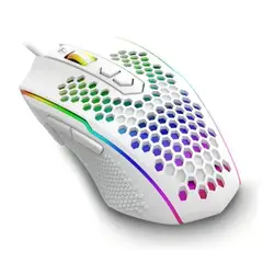 T-DAGGER - Mouse Gamer Imperial Lite, Iluminacion Rgb, 8 Botones Programables, 7200 Dpi Blanco