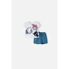 HELLO KITTY - Conjunto de con short multicolor para bebé niña