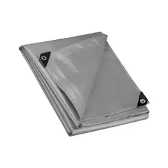 TOOLCRAFT - Lona Impermeable Gris 4x5m Reforzada Uso Rudo