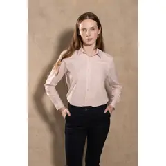 DANTE - Camisa Antimanchas de Mujer Popelina Rayas Rosadas