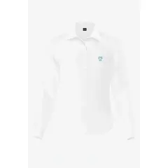 DANTE - Camisa Antimanchas Oxford de Mujer Blanco