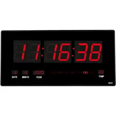 GENERICO - RELOJ DIGITAL DE PARED CON TERMÓMETRO Y CALENDARIO