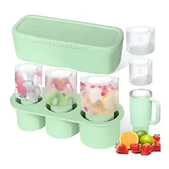 GENERICO - Molde cubos de hielo de silicona compatible para termo stanley con tapa