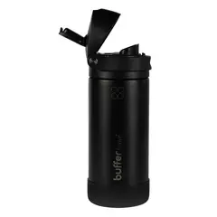 BUFFER FLASK - Termo Botella Buffer 550 ml Tapa 2 en 1 Triple Aislamiento - Negro
