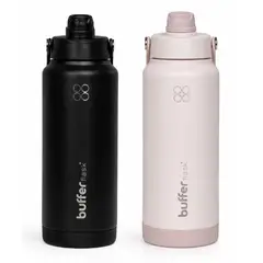 BUFFER FLASK - Termo Buffer 1lt Pack X2 Triple Aislamiento Base Silicona - Rosa