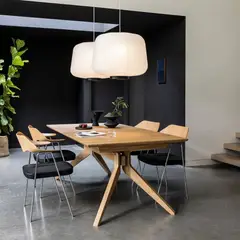 GENERICO - Comedor moderno con mesa de roble cuatro puestos + cuatro sillas