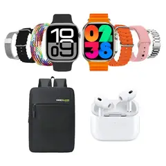 INNOVA - Smartwatch Ultra 2 Y Audífonos Con Bolso Urbano Morral Maleta