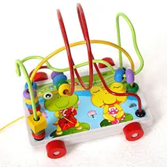 JUGANDO Y EDUCANDO - Juguete De Arrastre Con Laberinto Y Ábaco De Madera Niños