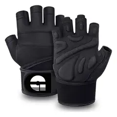 SPORT - Guantes Hombre Levantamiento de Pesas mas acolchado mayor proteccion Talla S