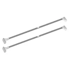 ENERGY PLUS - Set x2 Tubo Cortina Telescópico 130-240cm Sin Taladro Ajustable