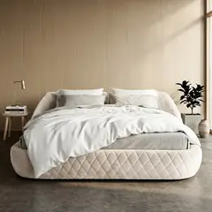 GENERICO - Cama moderna tarzo beige