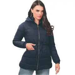 ABC JACKETS - Chaqueta Abrigo Dama Impermeable Acolchada Con Capota Urbana Liviana