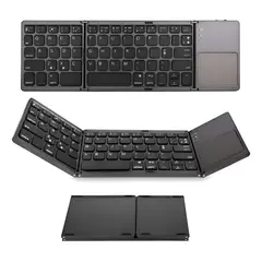 GENERICO - Teclado Bluetooth Plegable Con Touchpad Para Tablet Celular