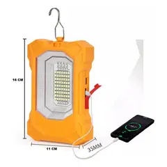 GENERICO - Reflector Portátil Solar Recargable LED con Luz SOS y Power Bank