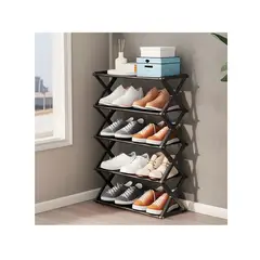 GEEMARC - Zapatera Plegable 5 Pisos Rápida Instalación 10 Pares Negra