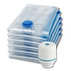 INNOVA - Kit 5 Bolsas al Vacío Ahorradoras de Espacio con Bomba Eléctrica