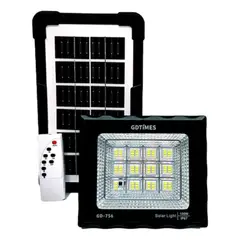 GENERICO - Reflector Solar LED 100W Exterior Impermeable con Panel Solar y Control Remoto