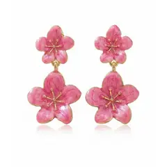 ZYRAL - Aretes Rosados con Dorado Mujer Marca ZARC01-681