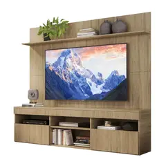 AKIVOY - Rack con Panel Madrid de 65¨ Retro Color Castaño