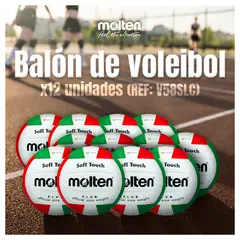 MOLTEN - SET X 12 Balones de Voleibol Soft Touch N°5