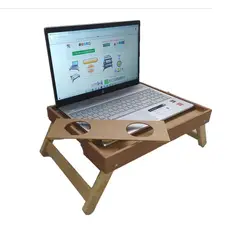 GENERICO - Mesa Retractil Mediana 40x 30 cm madera MDF Uso cama Mesa computador