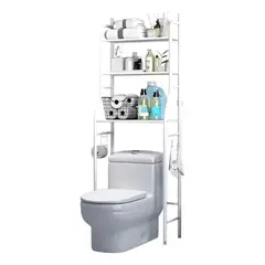 SHAD - Estante Blanco Baño Metálico 3 Estantes Armable