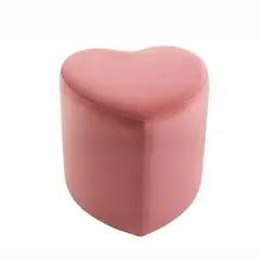 GENERICO - Puff moderno forma de cojin color blanco hueso tela ovejera