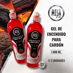 MESA GRILLS - Pack X2 Dúo Paqrrillero Gel De Encendido Para Carbón