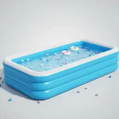 MULTIPLACE COLOMBIA - Piscina Inflable Rectangular Grande Color Azul 3.5m X 1.9m