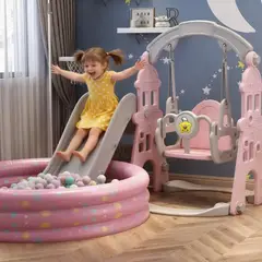 MULTIPLACE COLOMBIA - Parque Infantil 4en1 Columpio Piscina De Pelotas Y Tobogan