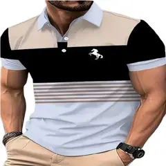 100 - Camibuso de Cuello Beige con Negro