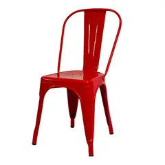 DISTRIONLINE - Set X2 Sillas Metálicas Tolix Color Rojo