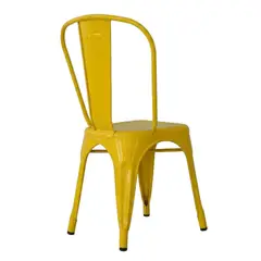 DISTRIONLINE - Set X4 Sillas Metálicas Tolix Color Amarillo