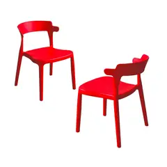 GENERICO - Set X2 Sillas En Polipropileno Para Niños Color Rojo